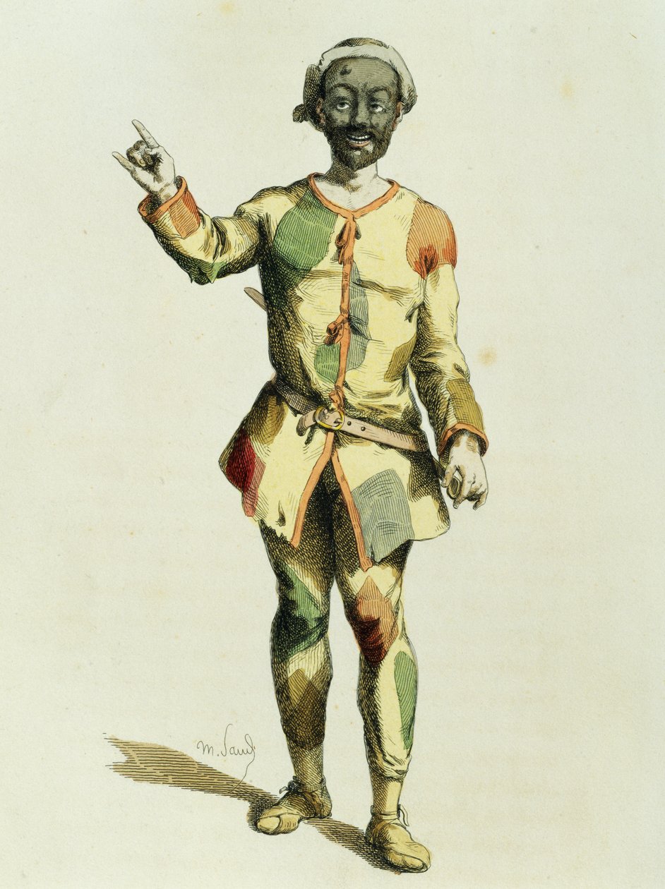 Harlekin 1570-ben, Maurice Sand (1823-1889) alkotó: Maurice Sand