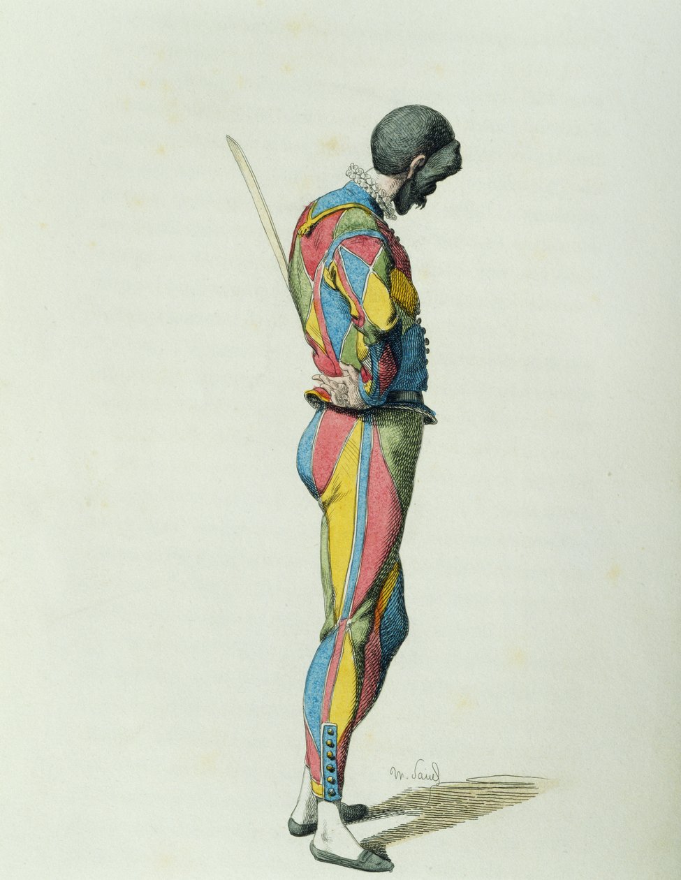 Harlekin 1858-ban, Maurice Sand (1823-1889) alkotó: Maurice Sand