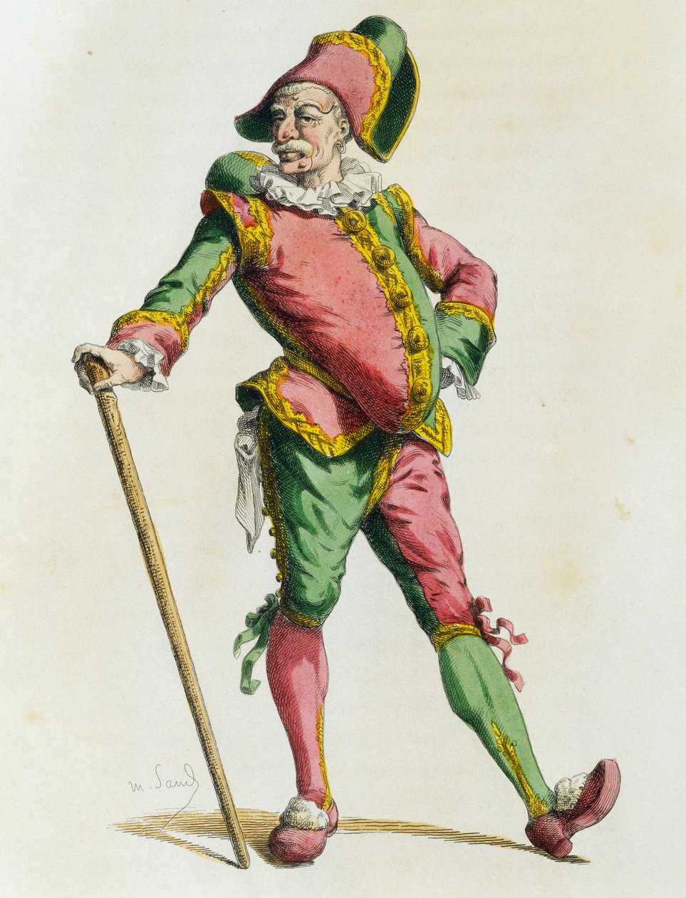 Polichinelle 1820-ban, Maurice Sand (1823-1889) alkotó: Maurice Sand