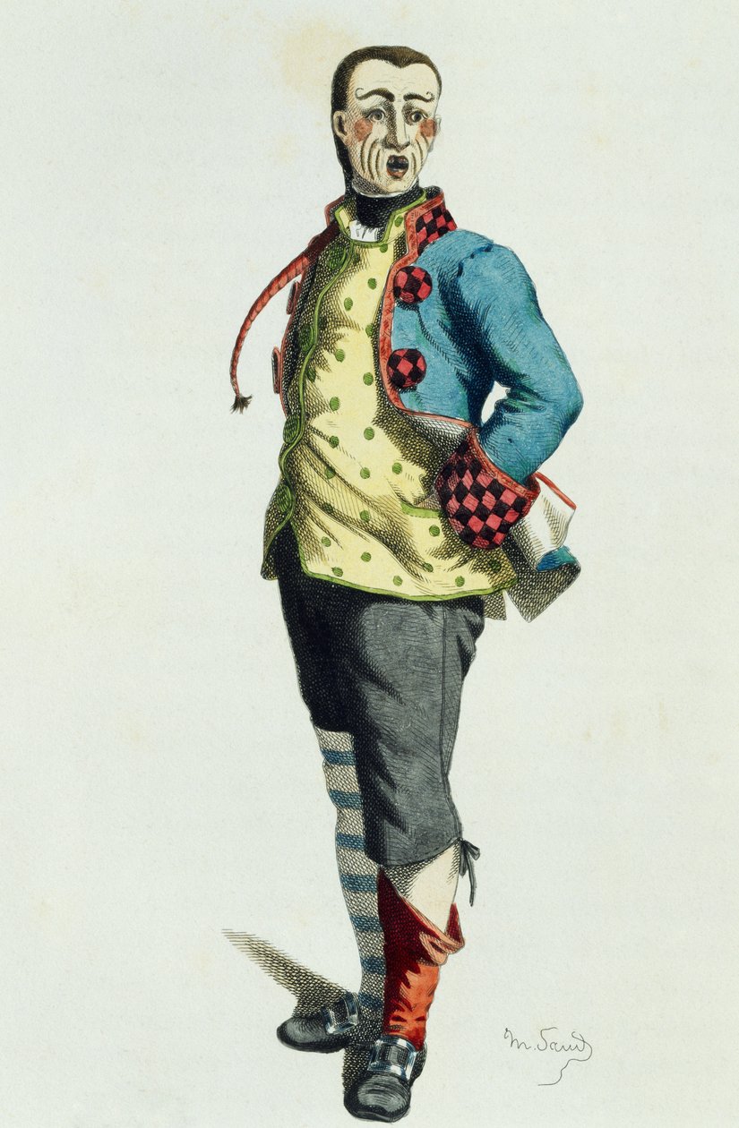 Stenterello 1858-ban, Maurice Sand (1823-1889) alkotó: Maurice Sand