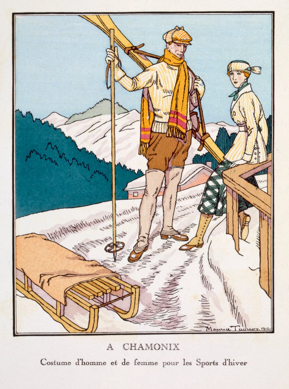 Chamonix-ban, a „Gazette du Bon Ton” 2. számú táblája II alkotó: Maurice Taquoy