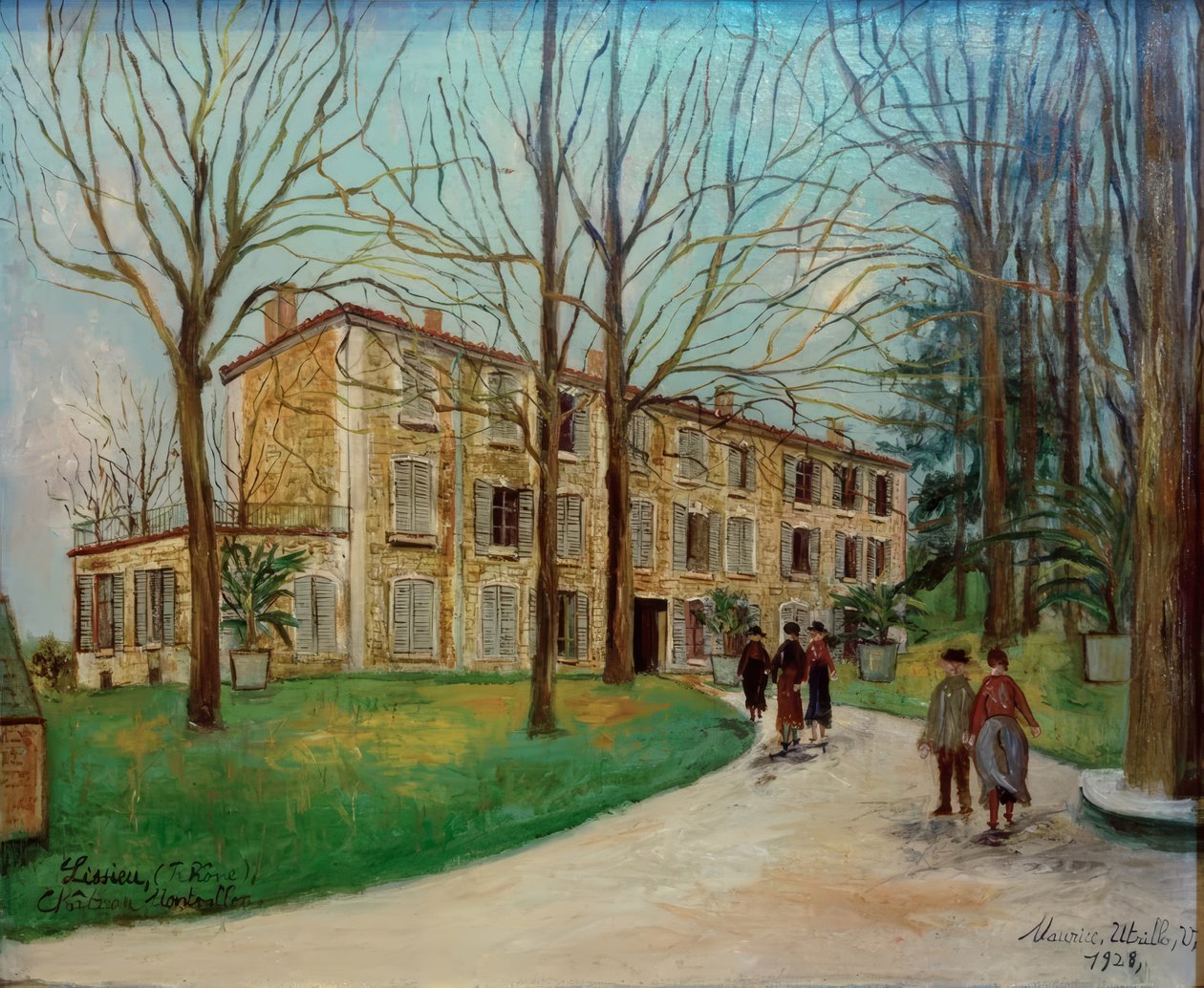 A Montvallon kastély Lissieu-ban (Rhône) alkotó: Maurice Utrillo