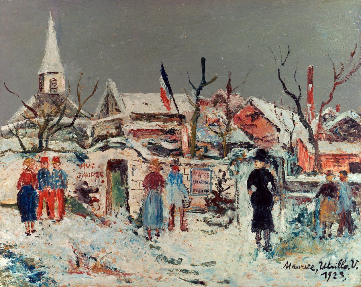 Hó alatt fekvő táj, Maixe alkotó: Maurice Utrillo