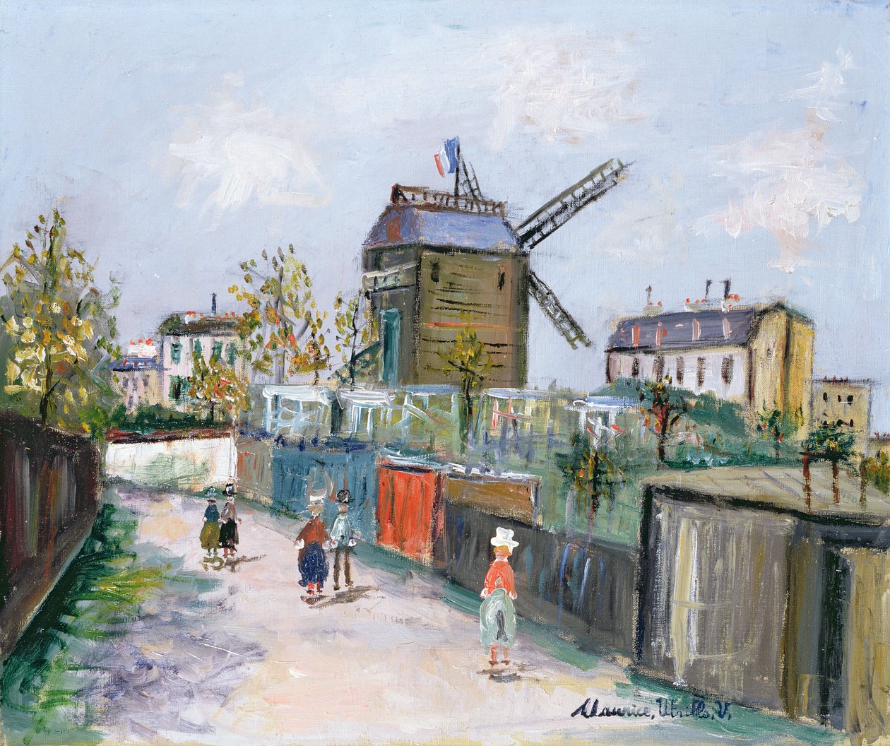 A Moulin de la Galette, 1930 körül (olaj, vászon) alkotó: Maurice Utrillo