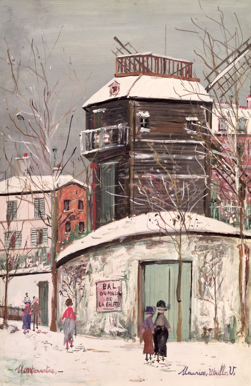 A Moulin de la Galette, 1933 körül (olaj, vászon) alkotó: Maurice Utrillo