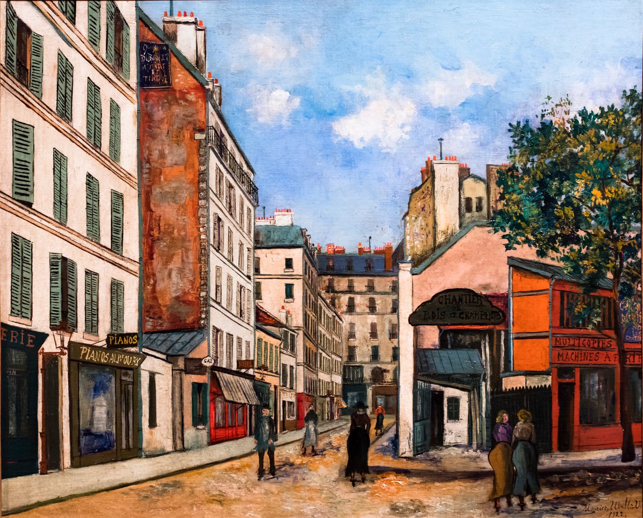 Rue Bayen Párizsban, 1915 körül (olaj, vászon) alkotó: Maurice Utrillo