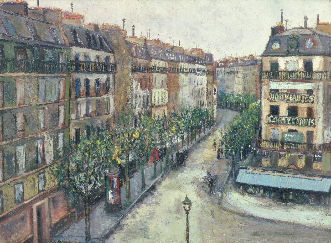 Custine utca Montmartre-ban alkotó: Maurice Utrillo