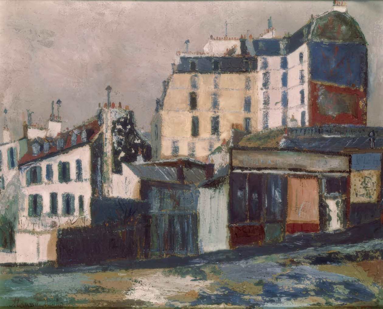 Ravignan utca, Párizs alkotó: Maurice Utrillo