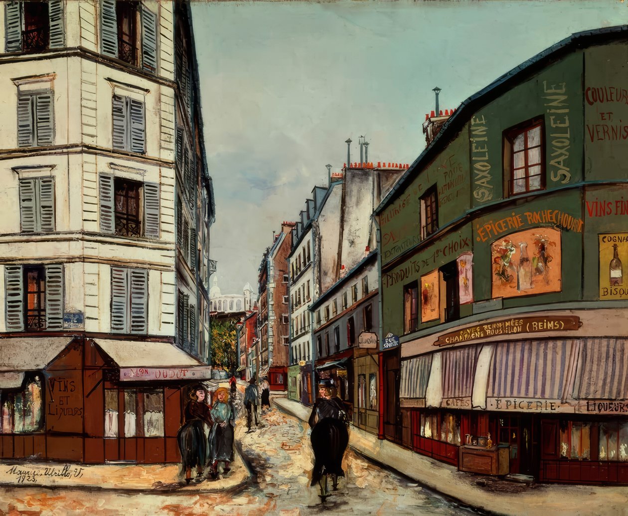 Sevestre utca, Montmartre  alkotó: Maurice Utrillo