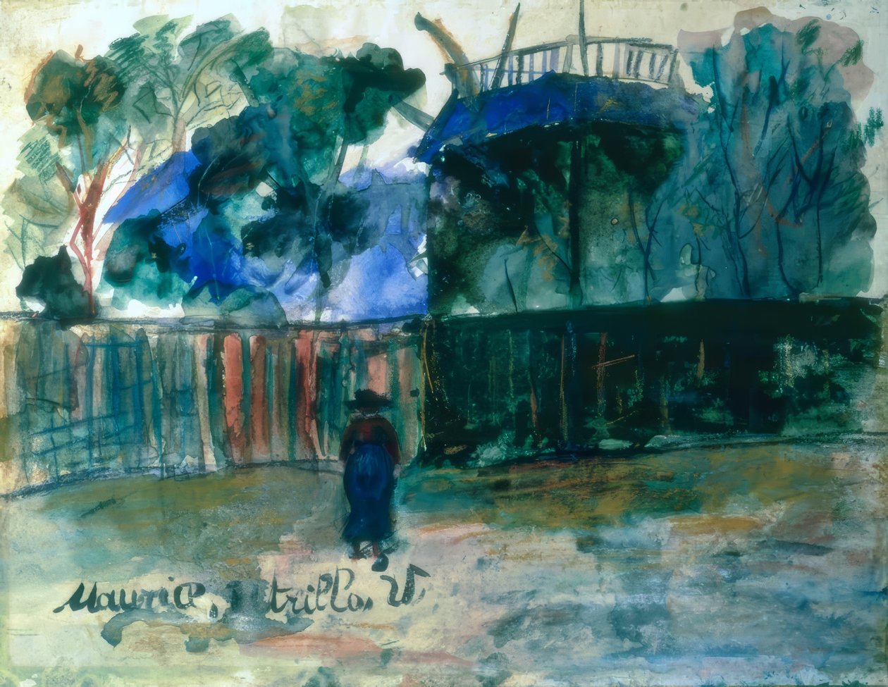 Utca Montmartre-ban alkotó: Maurice Utrillo