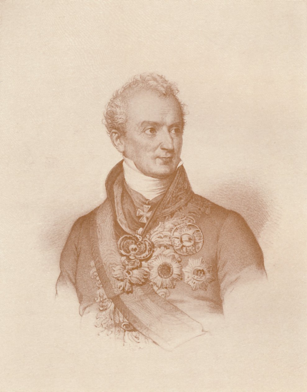 Clemens Wenzel Nepomuk Lothar Von Metternich-Winneburg herceg, 1830, 1896 alkotó: Maurin