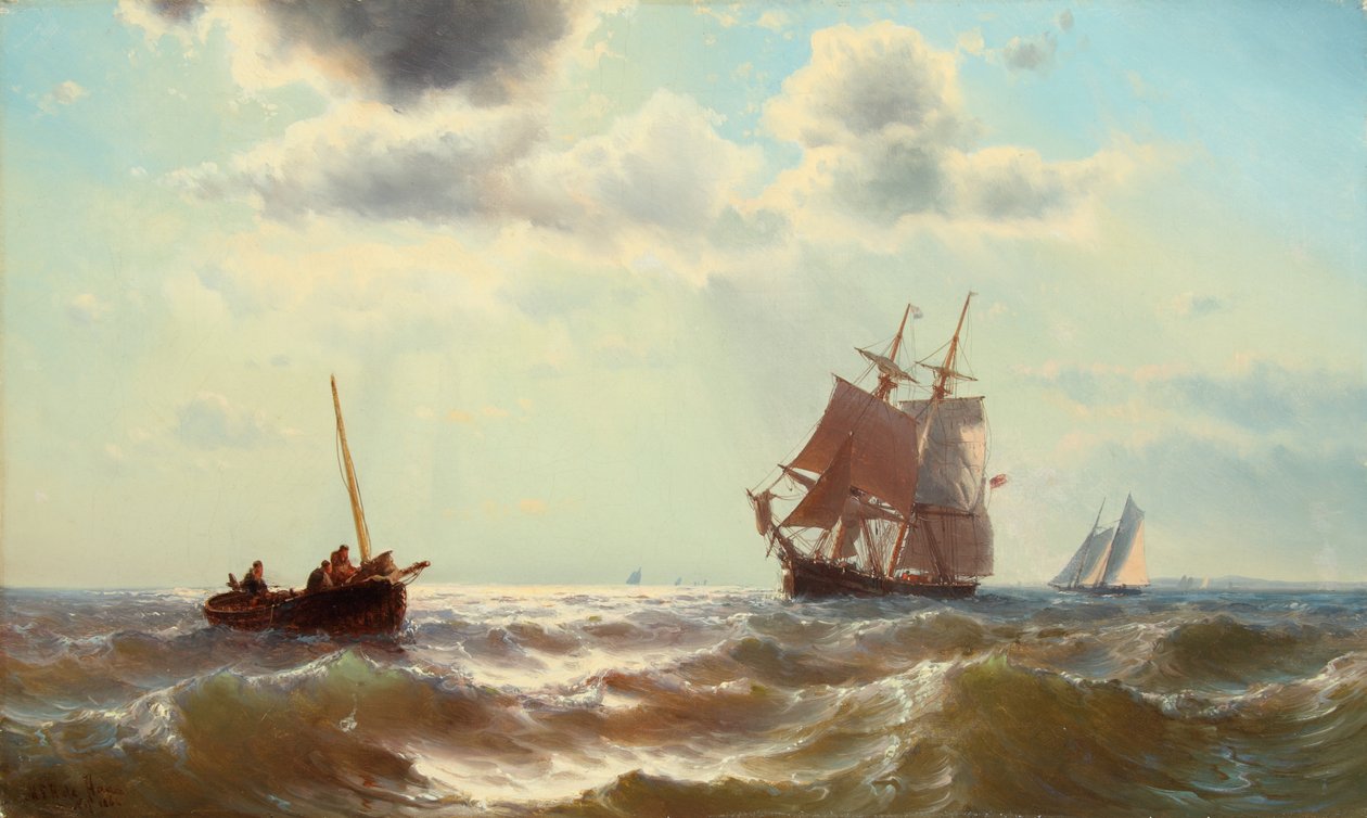 Nyári fény a tengeren 1864 (Olaj, vászon) alkotó: Mauritz Frederik Hendrik De Haas