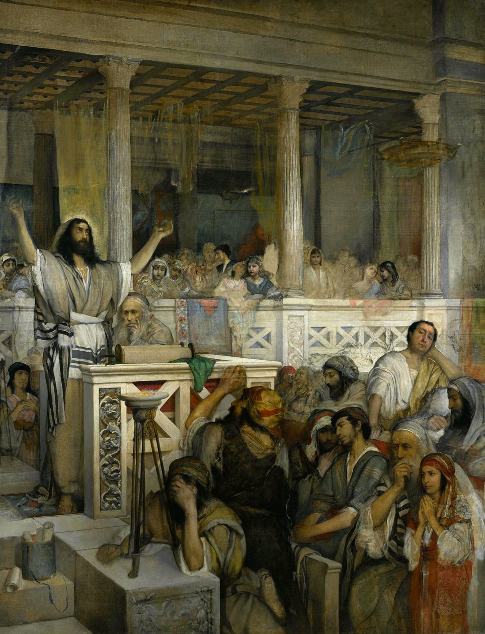 Krisztus prédikál Kapernaumban alkotó: Maurycy Gottlieb