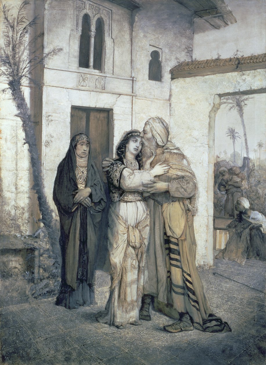 Nathant Rachel üdvözölte, 1876 alkotó: Maurycy Gottlieb