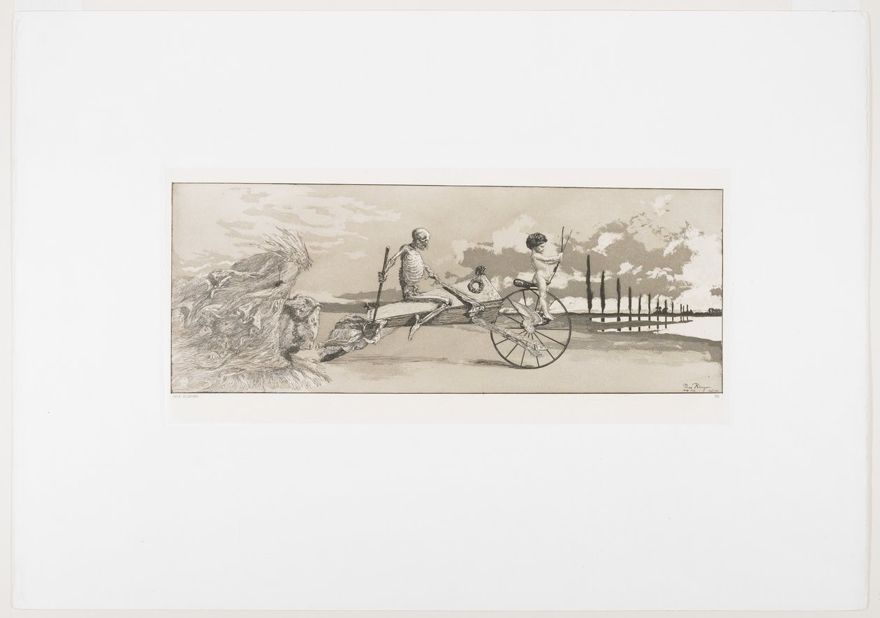 Ámor, a halál és a túlvilág, az Intermezzi, Opus IV., 1881, 1881 alkotó: Max Klinger