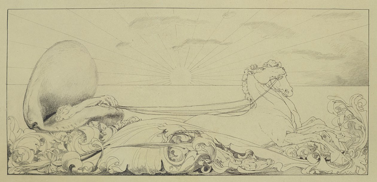 Triumph, az 1881-ben kiadott Paraphrase on the Discovery of a Glove, 1878 tíz lemezből álló sorozatából (indiai tinta papíron) alkotó: Max Klinger