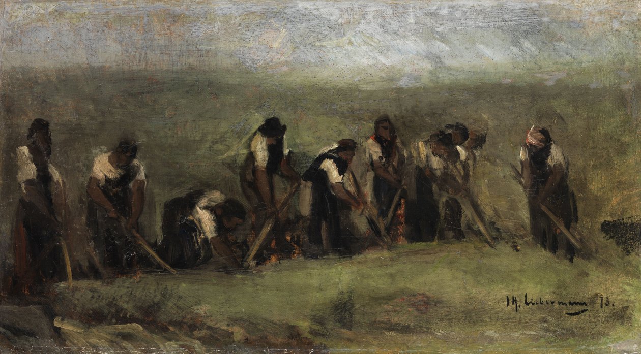 Munkások a répa területén alkotó: Max Liebermann