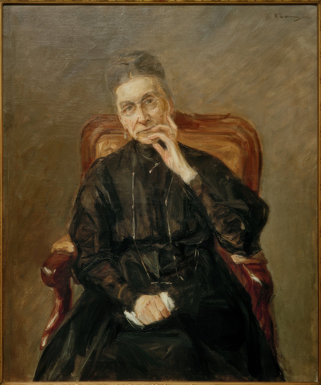 Frau Kommerzienrat Bertha Biermann portréja alkotó: Max Liebermann