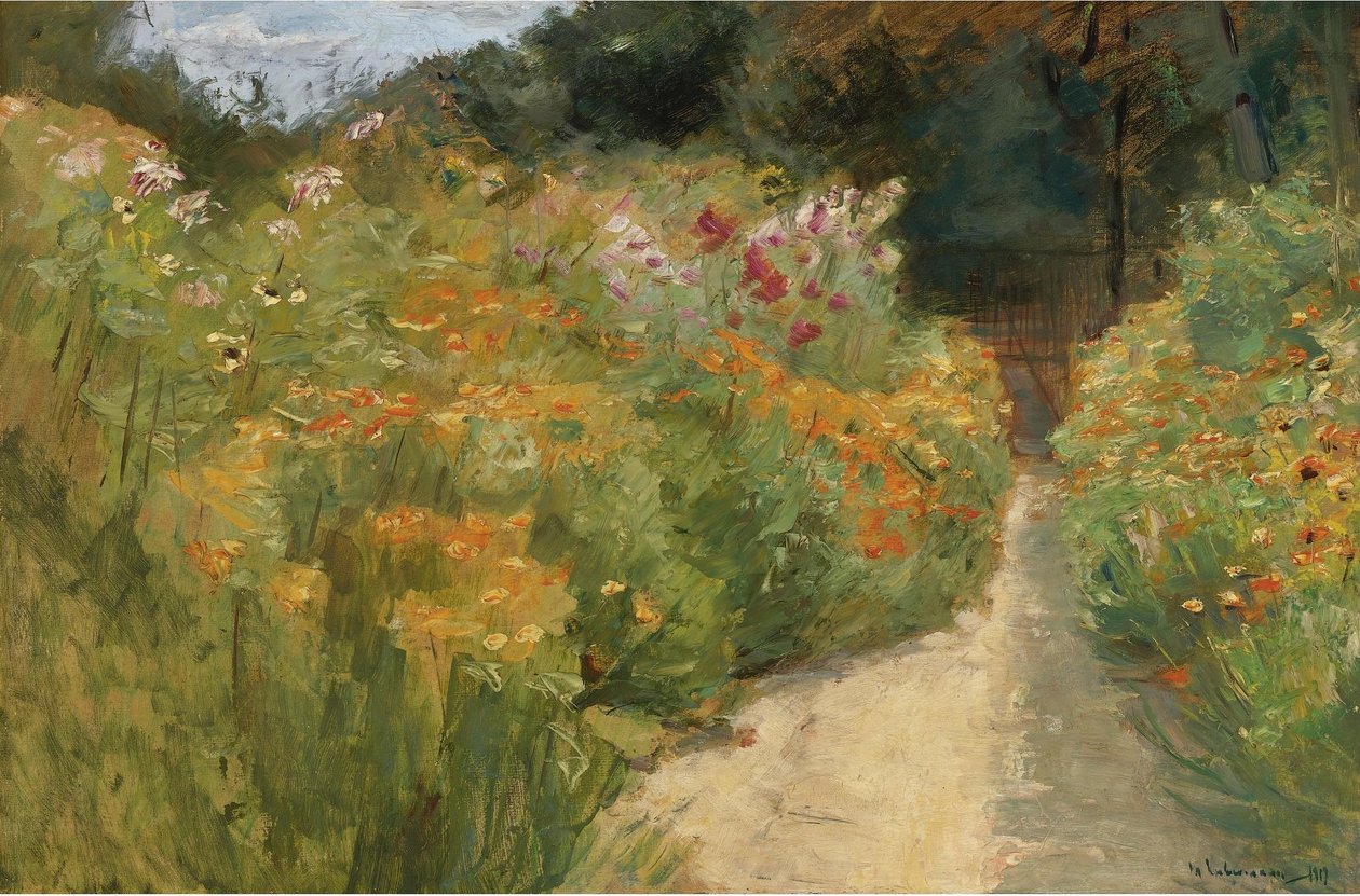 Virágcserjék a Wannsee kertben alkotó: Max Liebermann