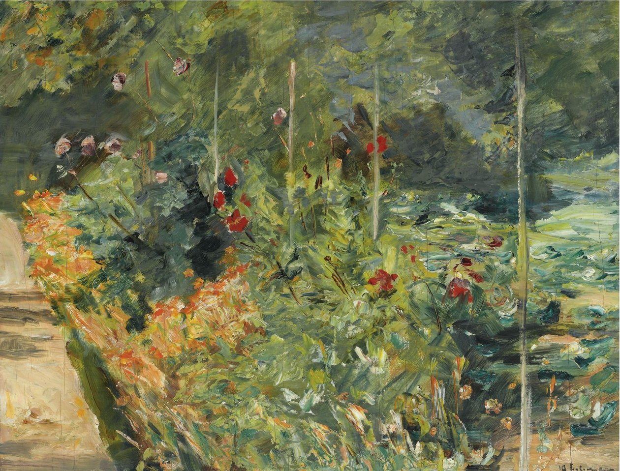 A konyhakert Wannsee -ben nyugatra alkotó: Max Liebermann