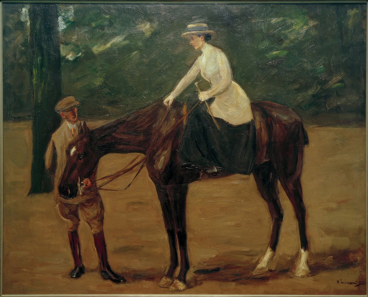 A művész lánya lóháton alkotó: Max Liebermann