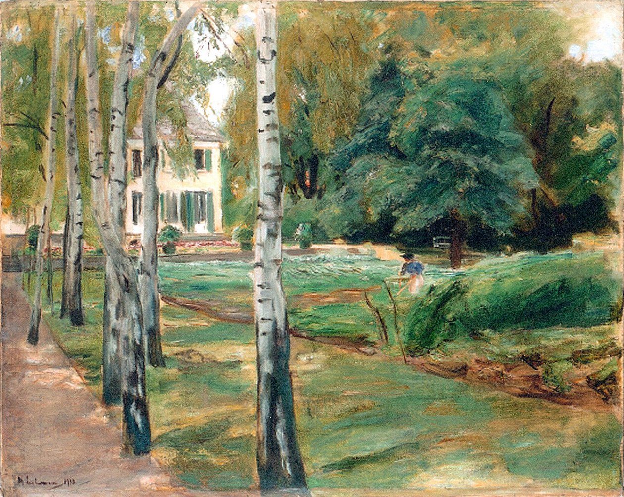 A nyírfa sugárút a Wannsee kertben nyugatra alkotó: Max Liebermann