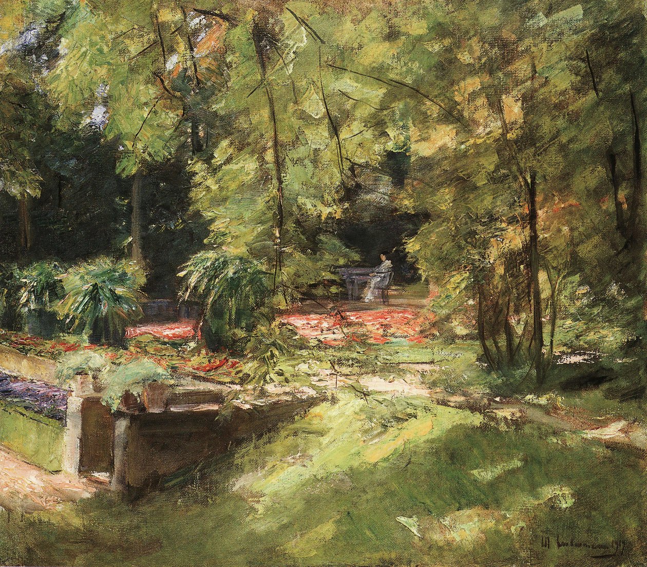 A virág teraszok a Wannsee kertben délnyugatra alkotó: Max Liebermann