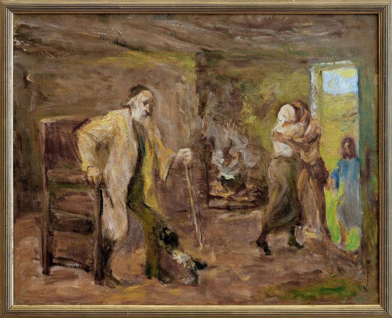 Tóbiás hazatérése alkotó: Max Liebermann
