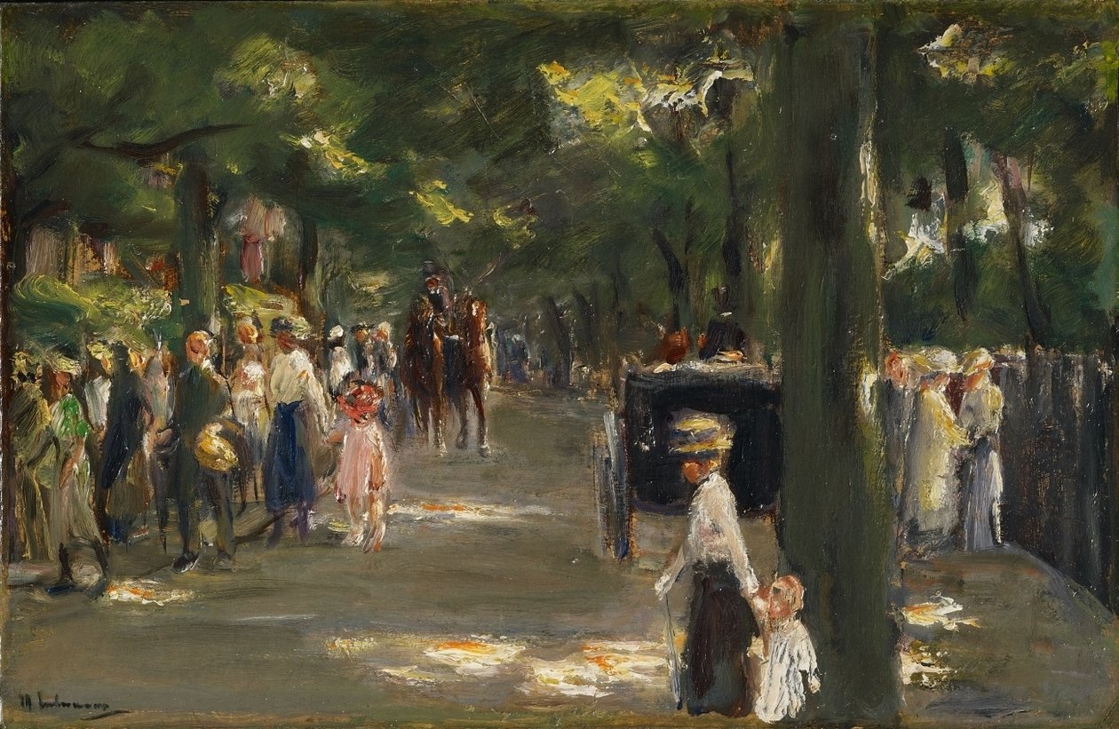 A nagy Seestrasse Wannsee -ben sétálókkal alkotó: Max Liebermann