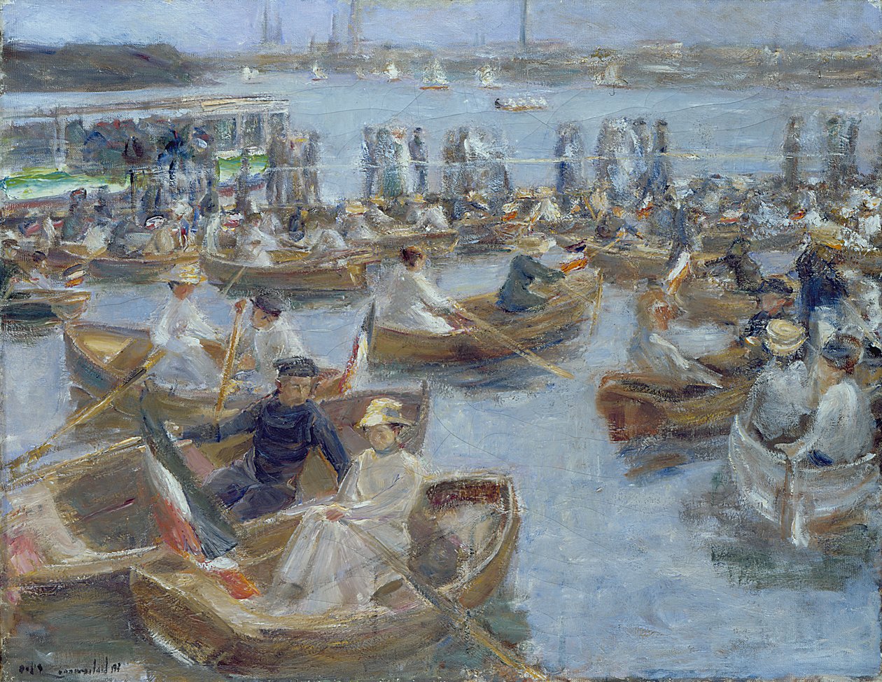 Este az Uhlenhorster Fahrhausban, 1910 alkotó: Max Liebermann