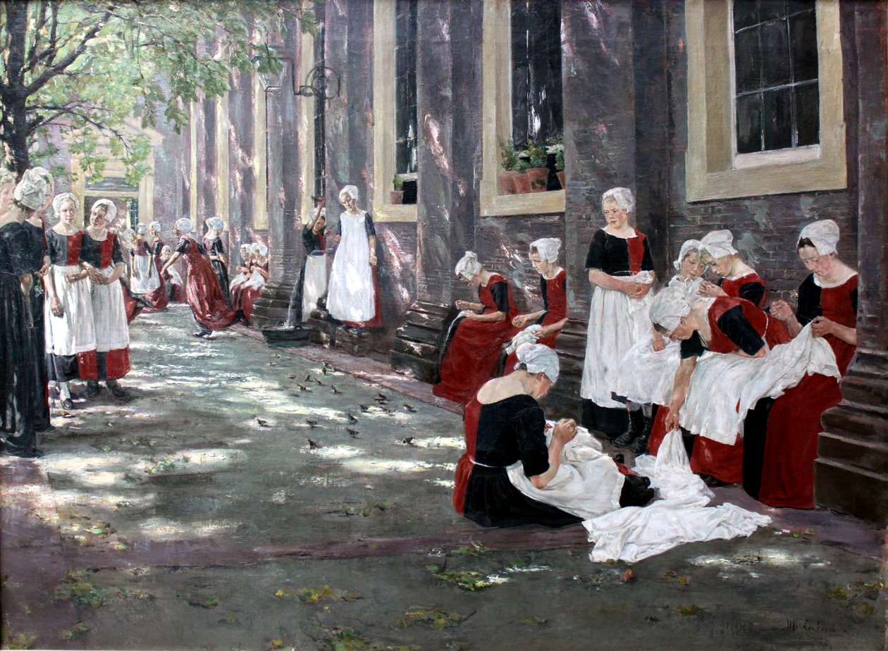Szabad időszak az amszterdami árvaházban alkotó: Max Liebermann