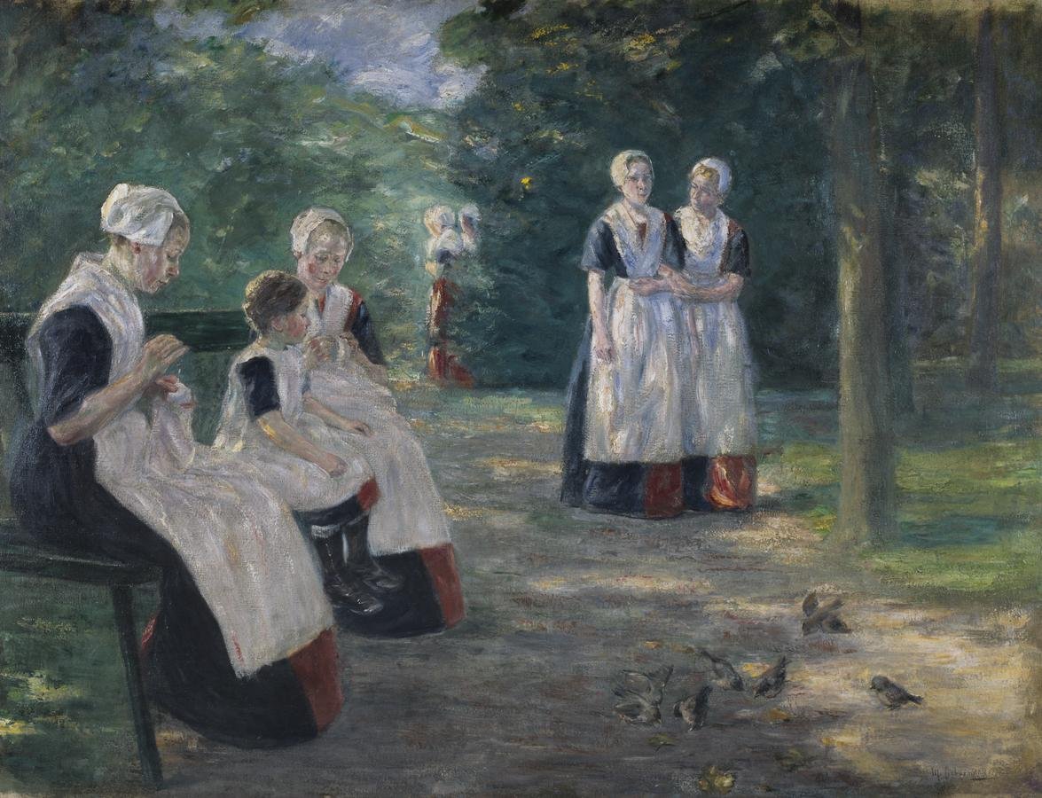 Az amszterdami önkormányzati árvaház kertje alkotó: Max Liebermann
