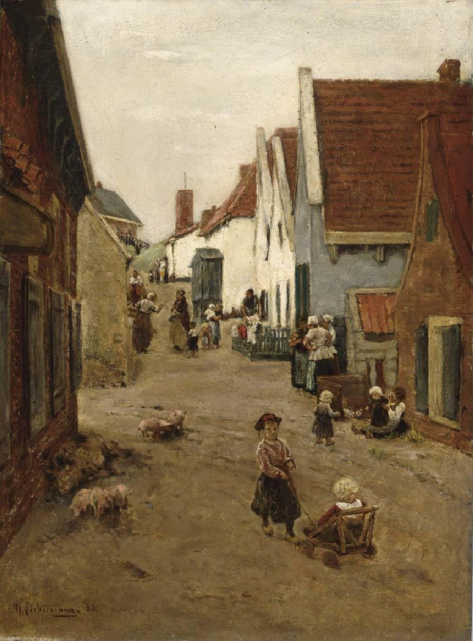 Holland falu utca alkotó: Max Liebermann