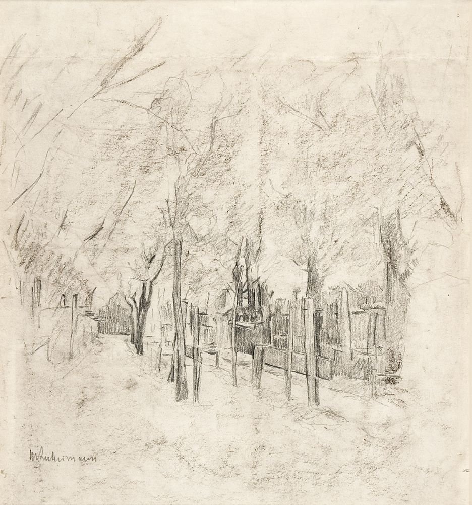 Holland falu utca Katwijkben alkotó: Max Liebermann