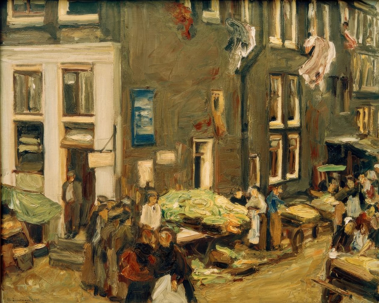 Judengasse Amszterdamban (Uilenburgersteeg Ecke Jodenbreestr alkotó: Max Liebermann