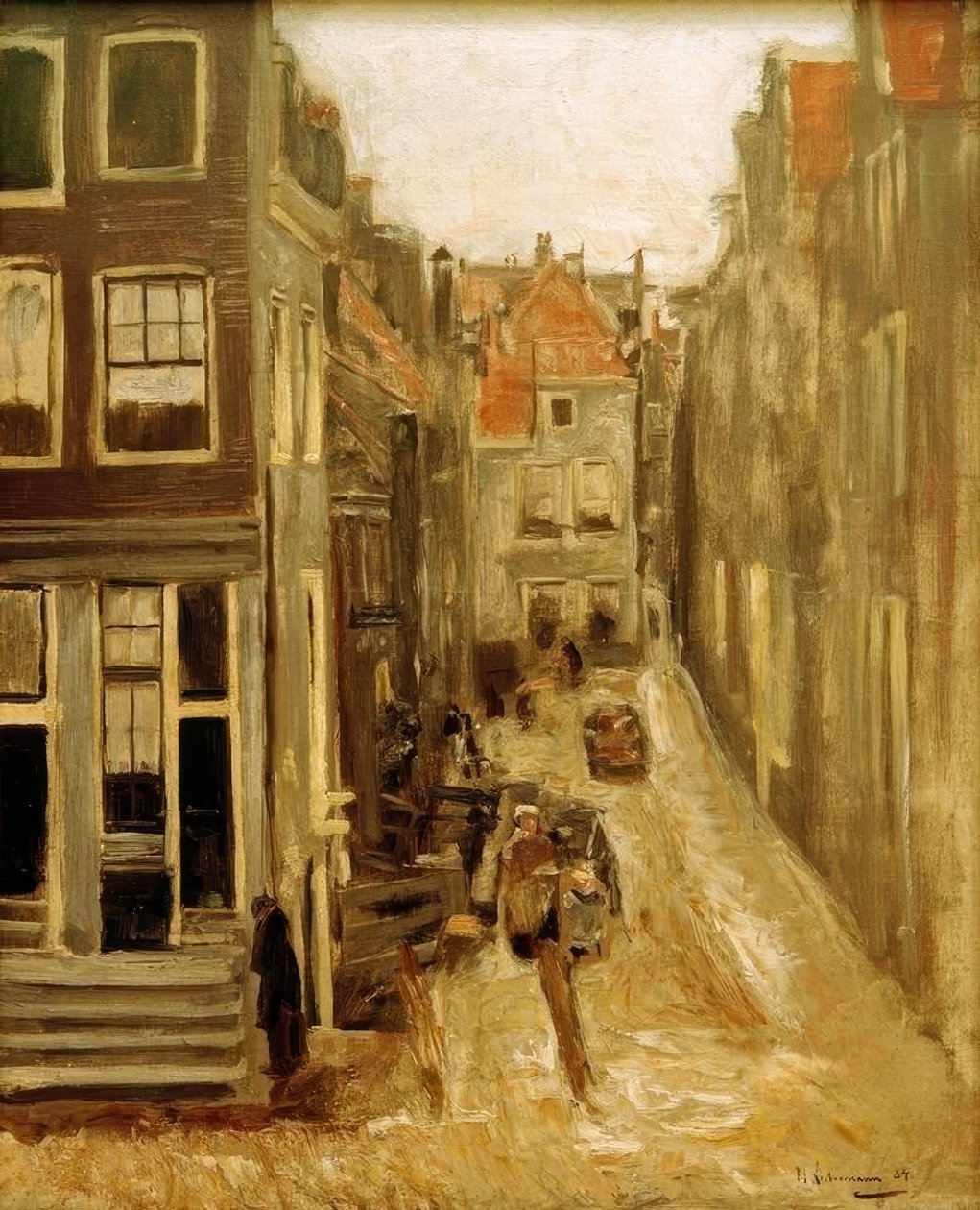 Judengasse Amszterdamban alkotó: Max Liebermann