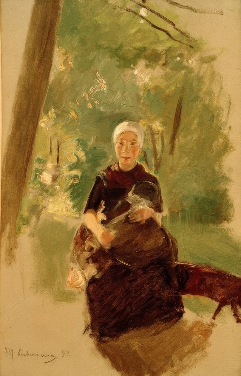 Fiatal anya a fák alatt alkotó: Max Liebermann