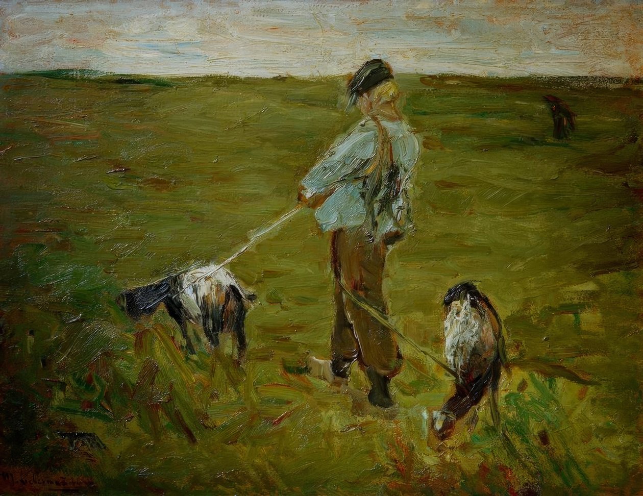 Fiú kecskékkel alkotó: Max Liebermann