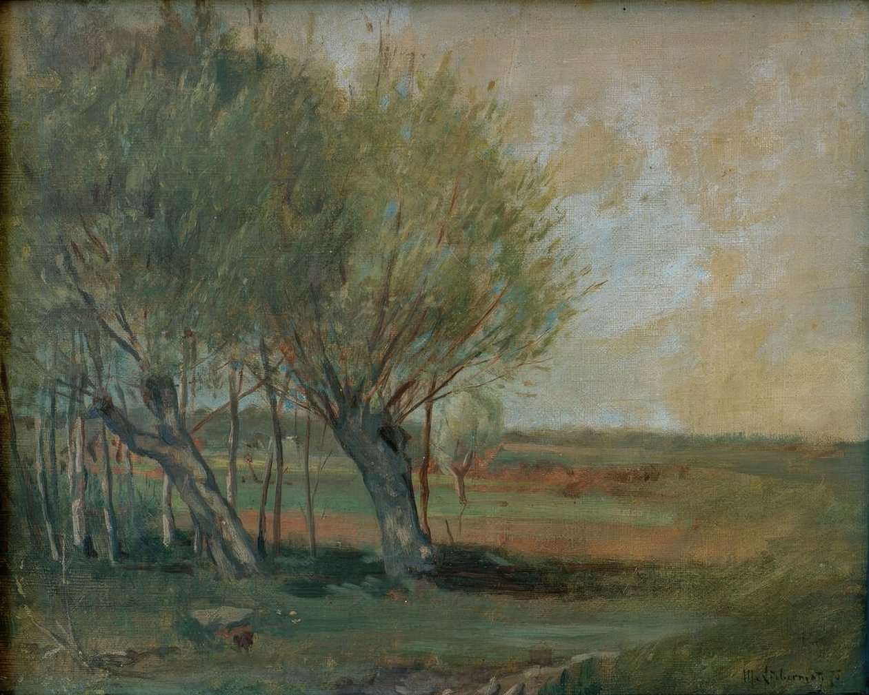Tájkép legelőkkel alkotó: Max Liebermann
