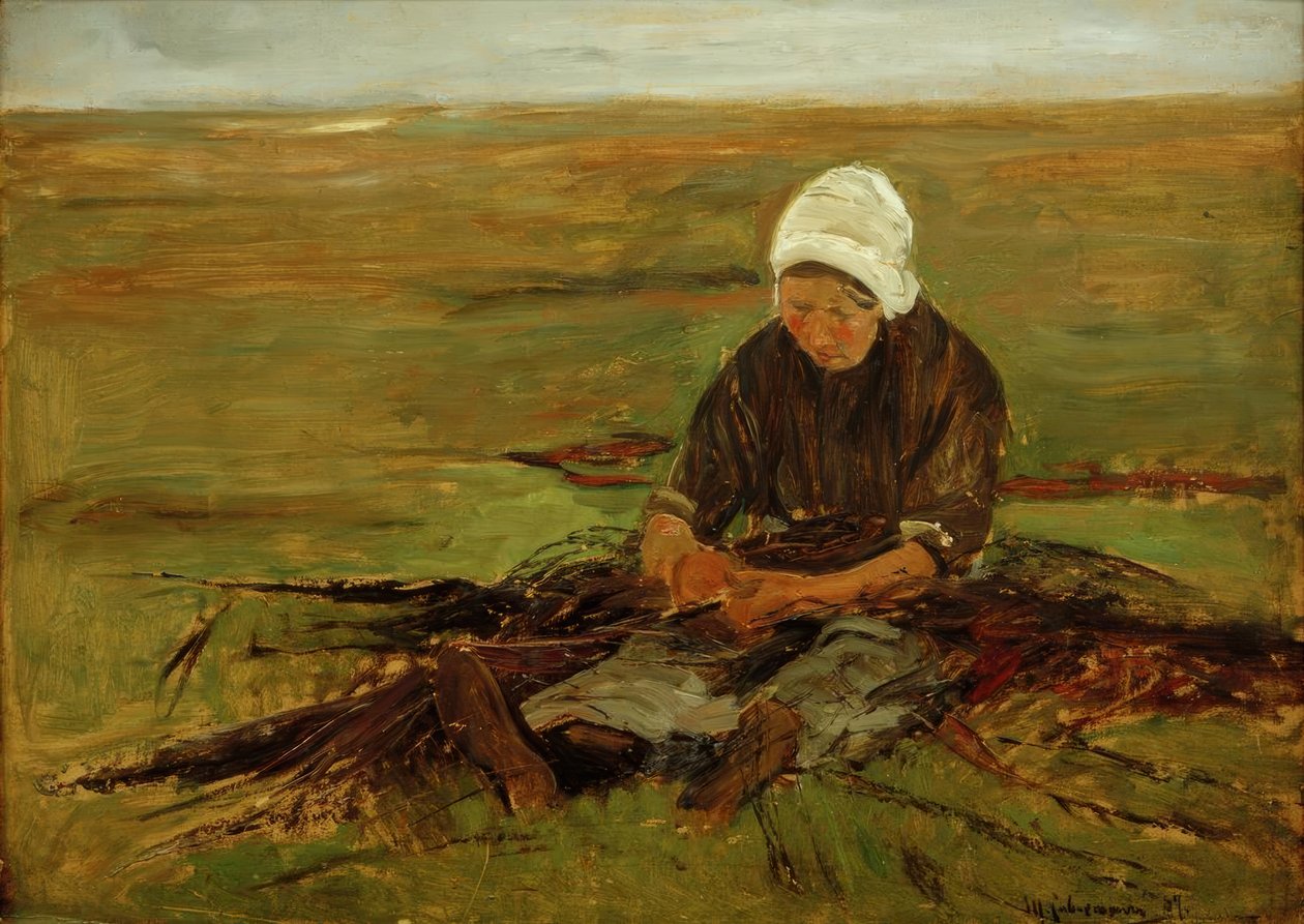Max Liebermann, ülő nő elölről alkotó: Max Liebermann