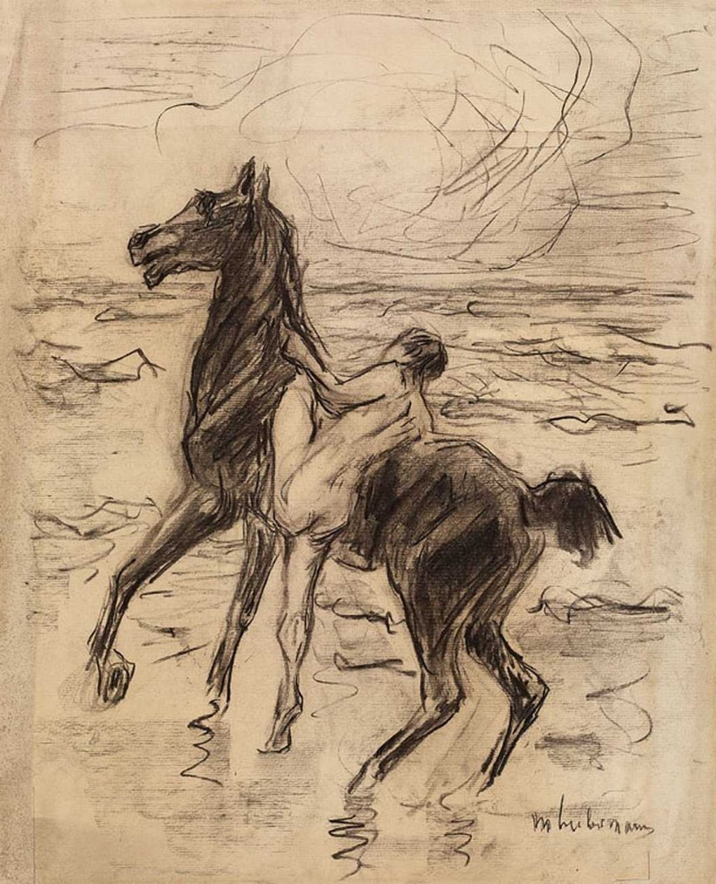 Lószelídítő alkotó: Max Liebermann
