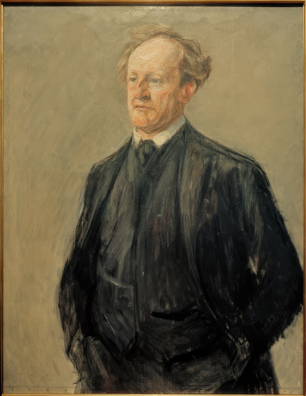 Gerhart Hauptmann költő portréja alkotó: Max Liebermann