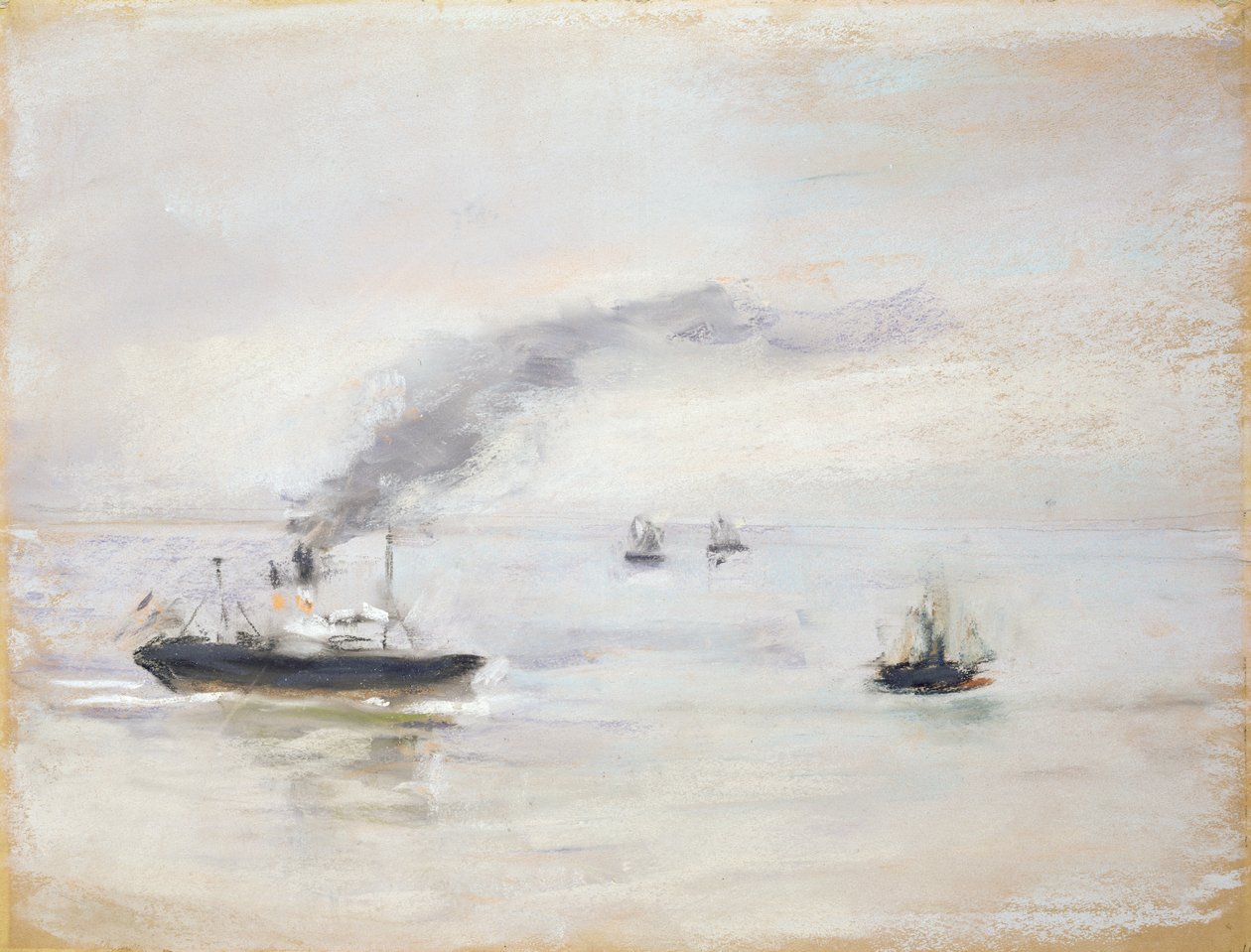 Esős nap légkör az Elba közelében, 1903 (pasztell, papíron) alkotó: Max Liebermann