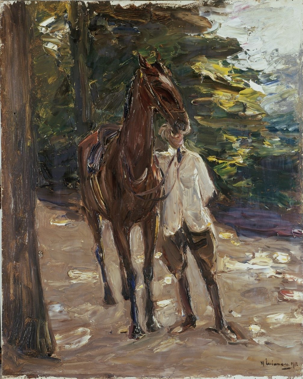 Vőlegény lóval alkotó: Max Liebermann