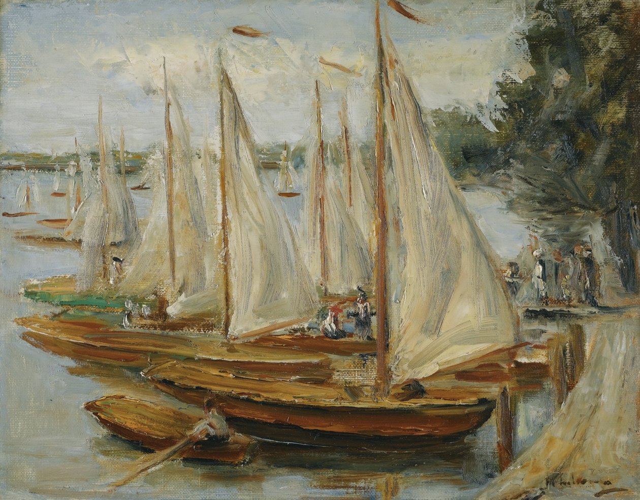 Vitorlások a Wannsee-tavon alkotó: Max Liebermann