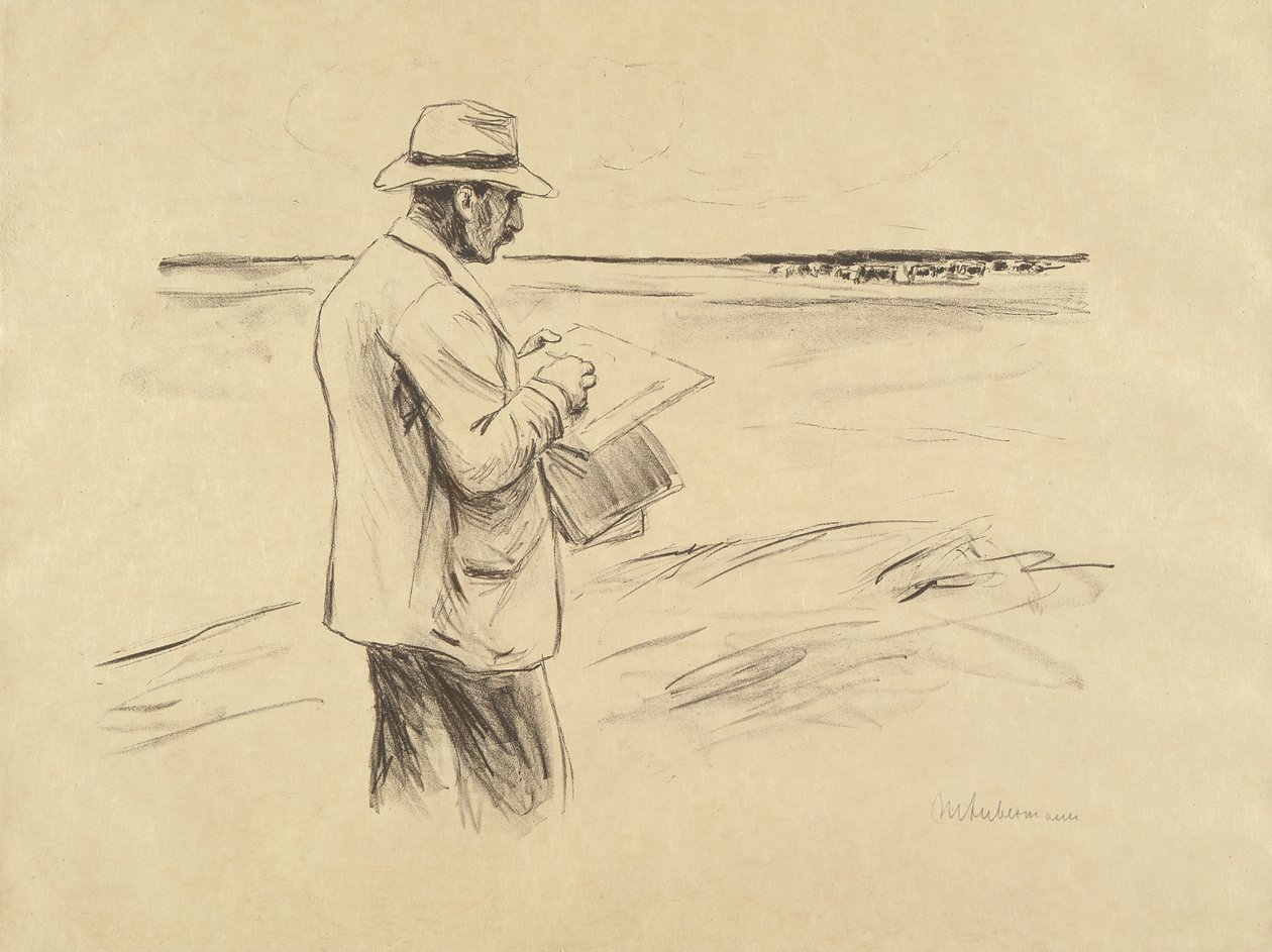 Önarckép a nyitott rajzon alkotó: Max Liebermann