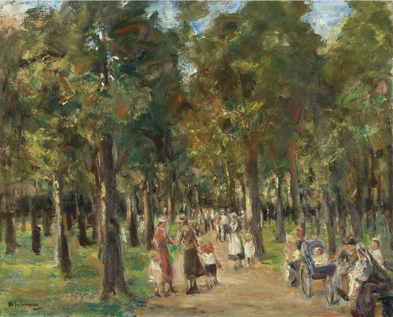 Babakocsik az állatkertben alkotó: Max Liebermann