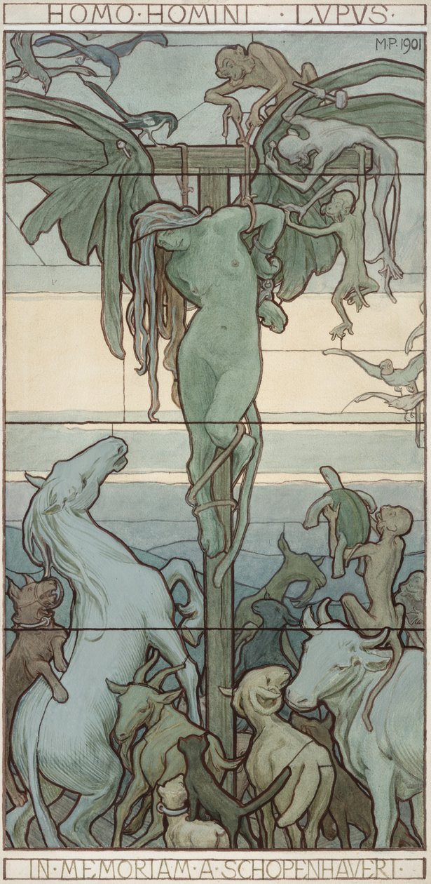 Homo homo lupus, 1901 alkotó: Max Pirner
