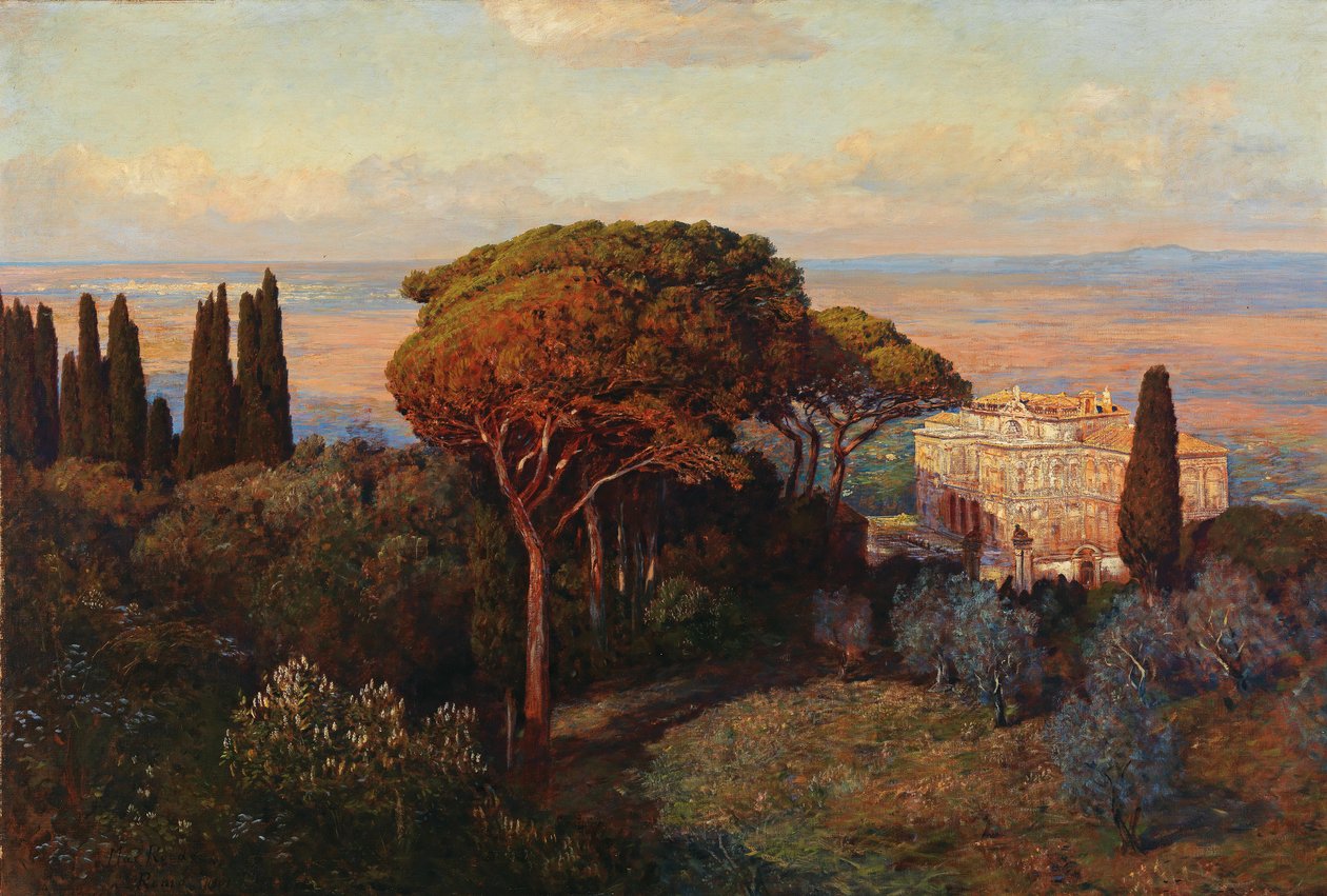 A Villa Falconieri kilátása alkotó: Max Roeder