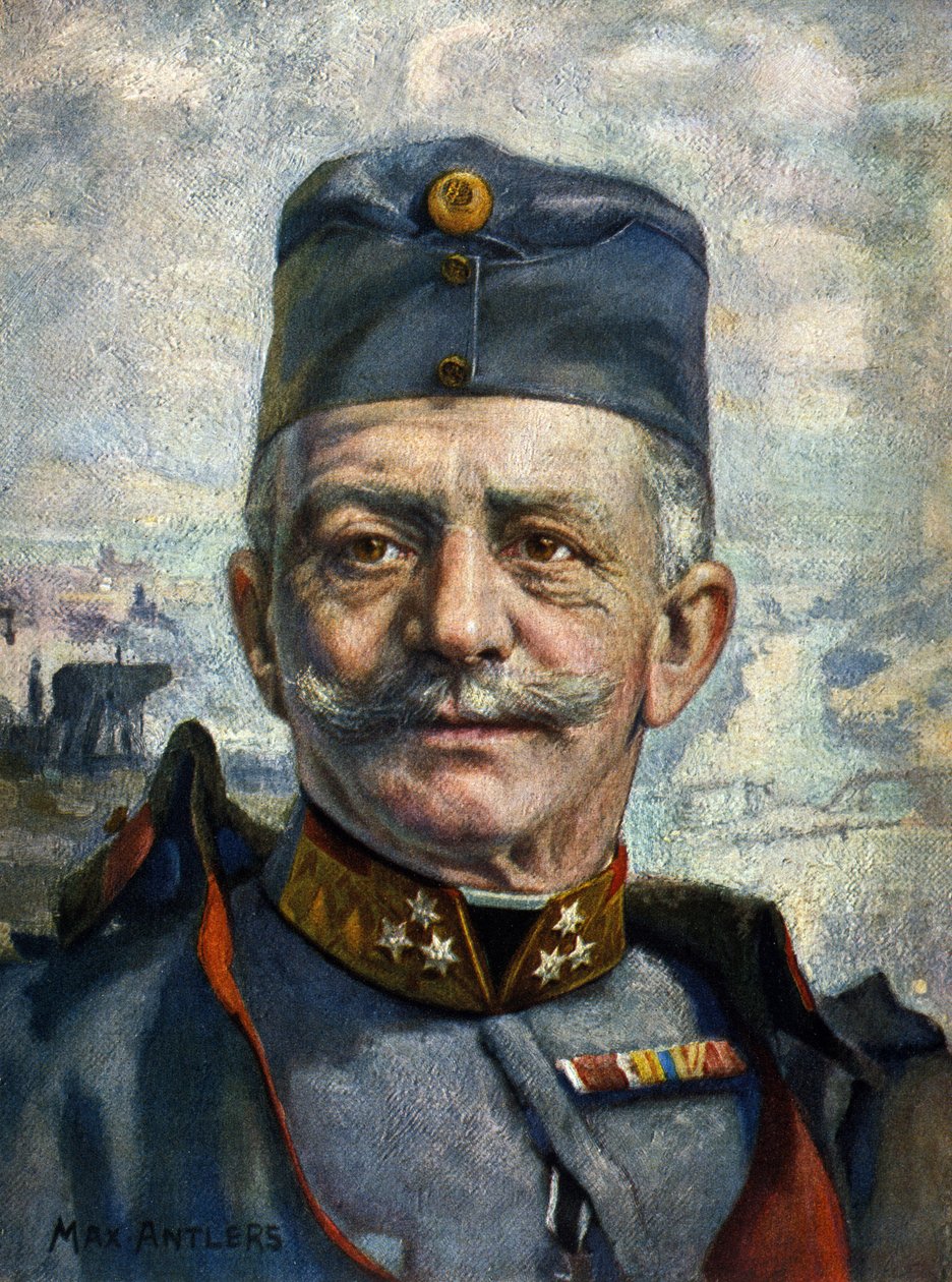 Conrad von Hotzendorf (1852-1925), az Osztrák-Magyar Hadsereg marechaljának portréja” (rajz) alkotó: Max Antlers